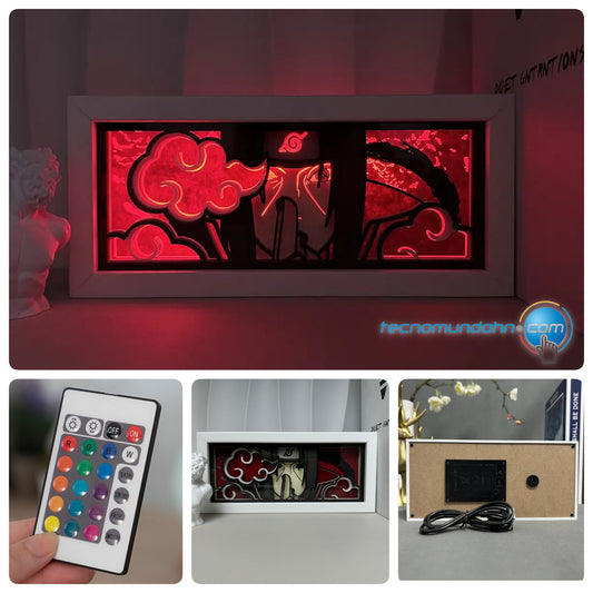 Lámpara Led Tipo Lightbox Itachi + Control Remoto| Naruto
