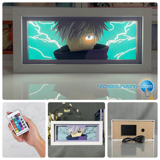 Lámpara Led Tipo Lightbox Gojo + Control Remoto| Jujutsu Kaisen