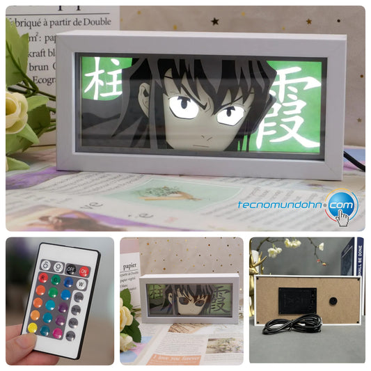 Lámpara Led Tipo Lightbox Tokito + Control Remoto| Kimetsu No Yaiba