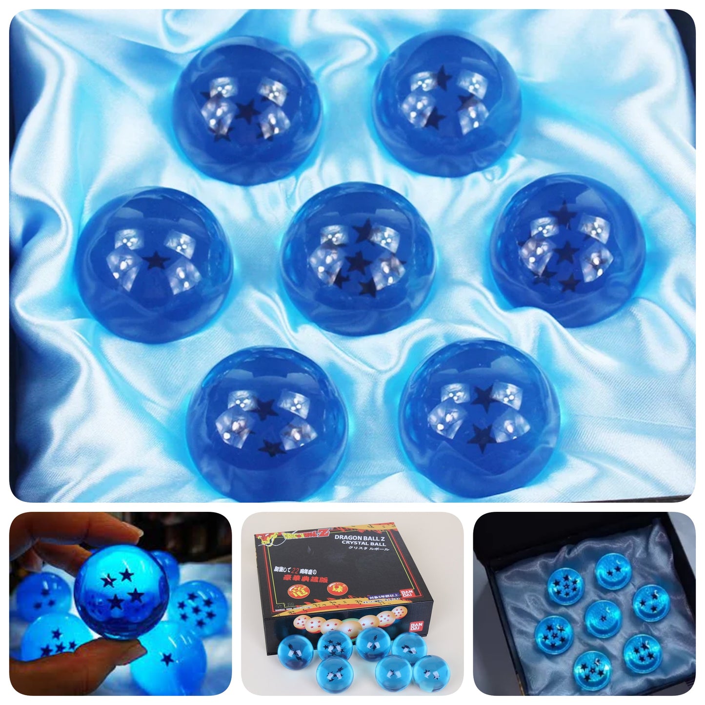 Set De 7 Esferas Del Dragón De Energia Negativa |  Dragon Ball  4.2Cm