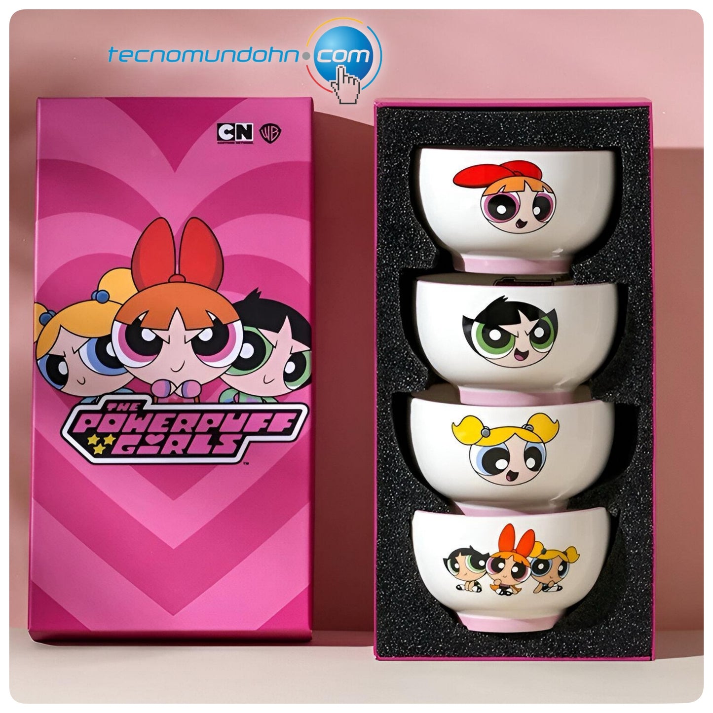 Set De Tazones De Cerámica De Las Chicas Superpoderosas