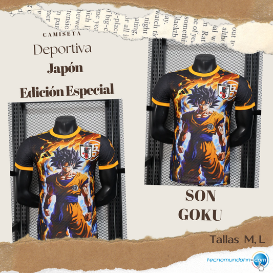 Camiseta Edición Especial Selección De Fútbol Japón Son Goku | Dragon Ball