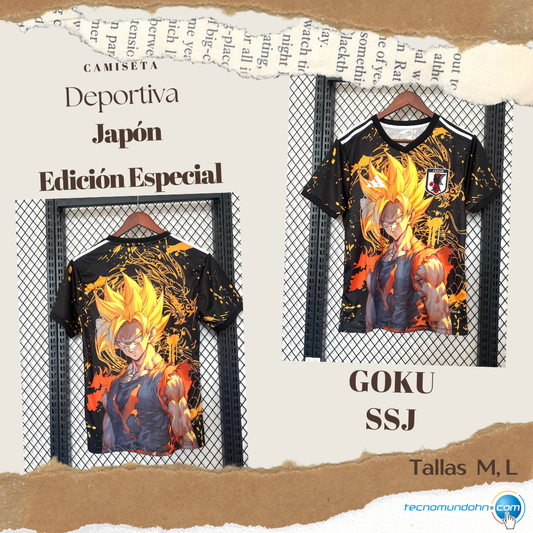 Camiseta Edición Especial Selección De Fútbol Japón Son Goku Ssj | Dragon Ball