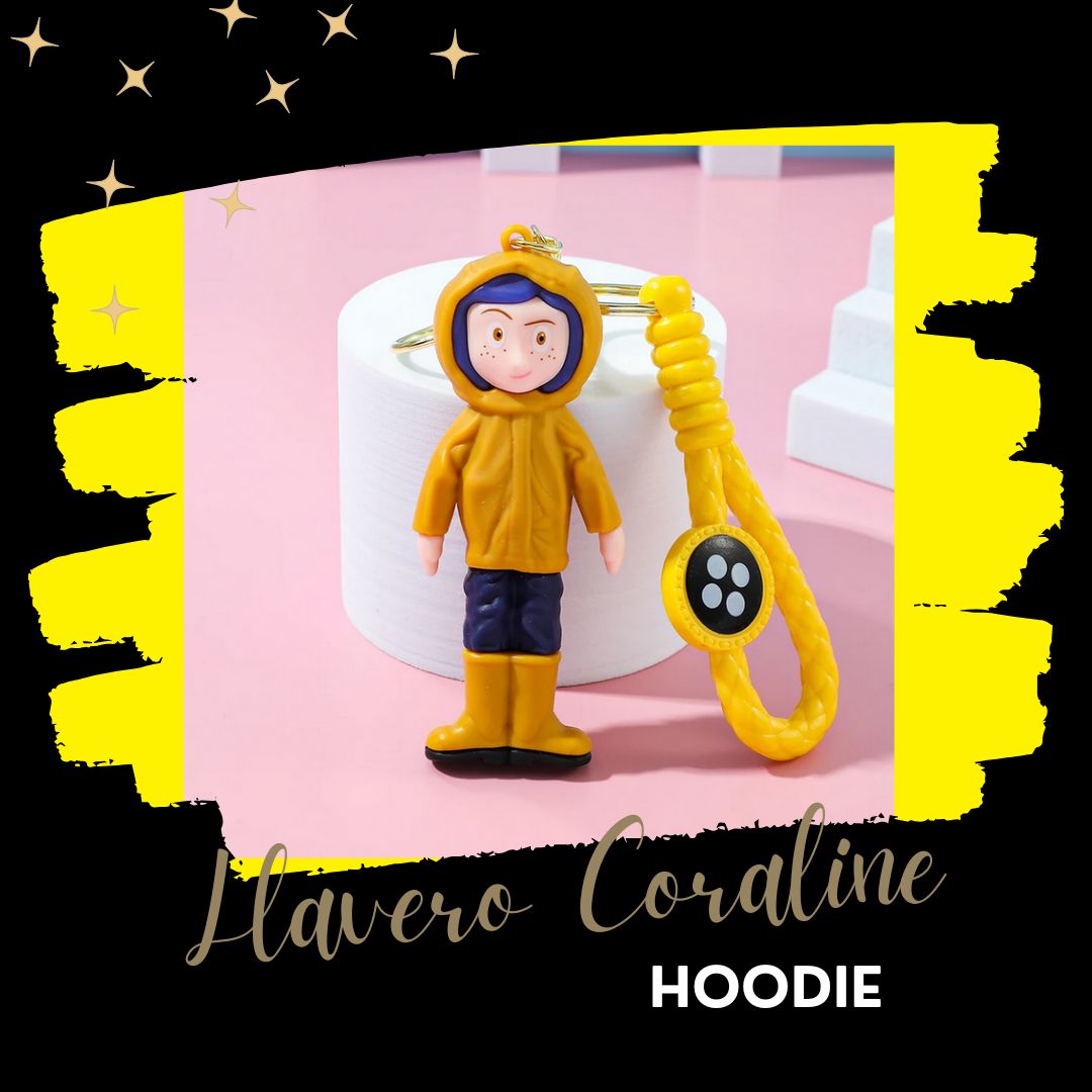Llavero Coraline Yellow Hoodie