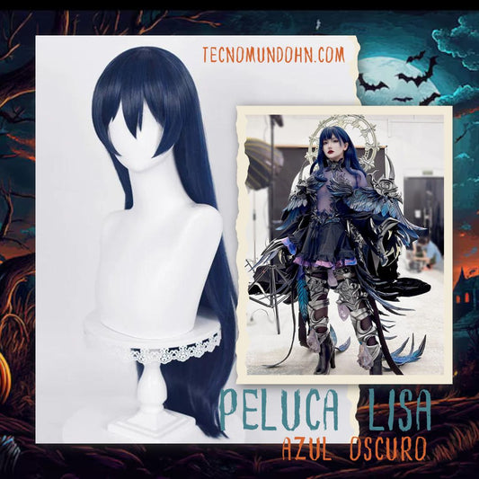 Peluca Lisa Azul