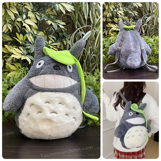 Mochila Peluche Totoro Con Hoja Verde | Studio Ghibli