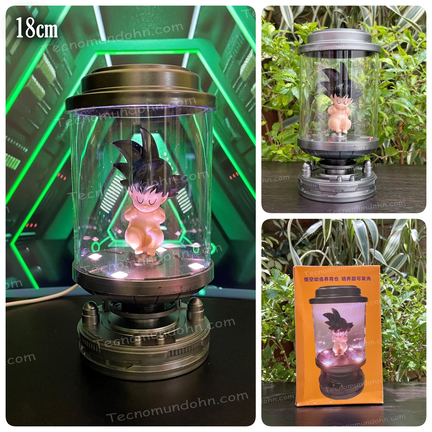 Figura Lámpara Baby Goku Capsula De Incubación Saiyan | Dragon Ball