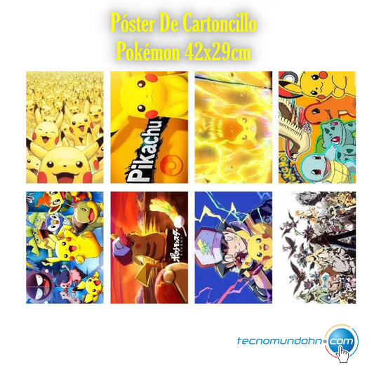 Póster De Cartoncillo Pokemon  42X29Cm