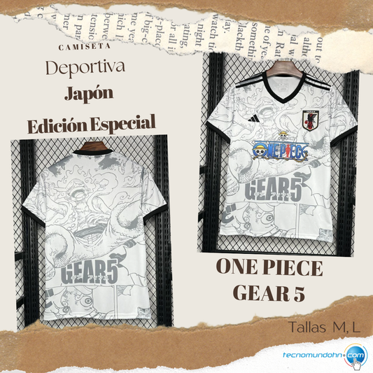 Camiseta Edición Especial Selección De Fútbol Japón Gear 5| One Piece