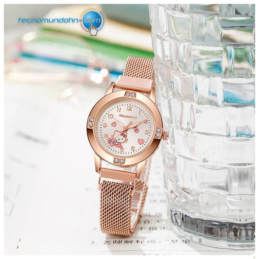 Reloj  Rose Con Correa Magnética Hello Kitty