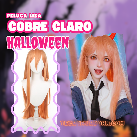 Peluca Lisa Cobre Claro