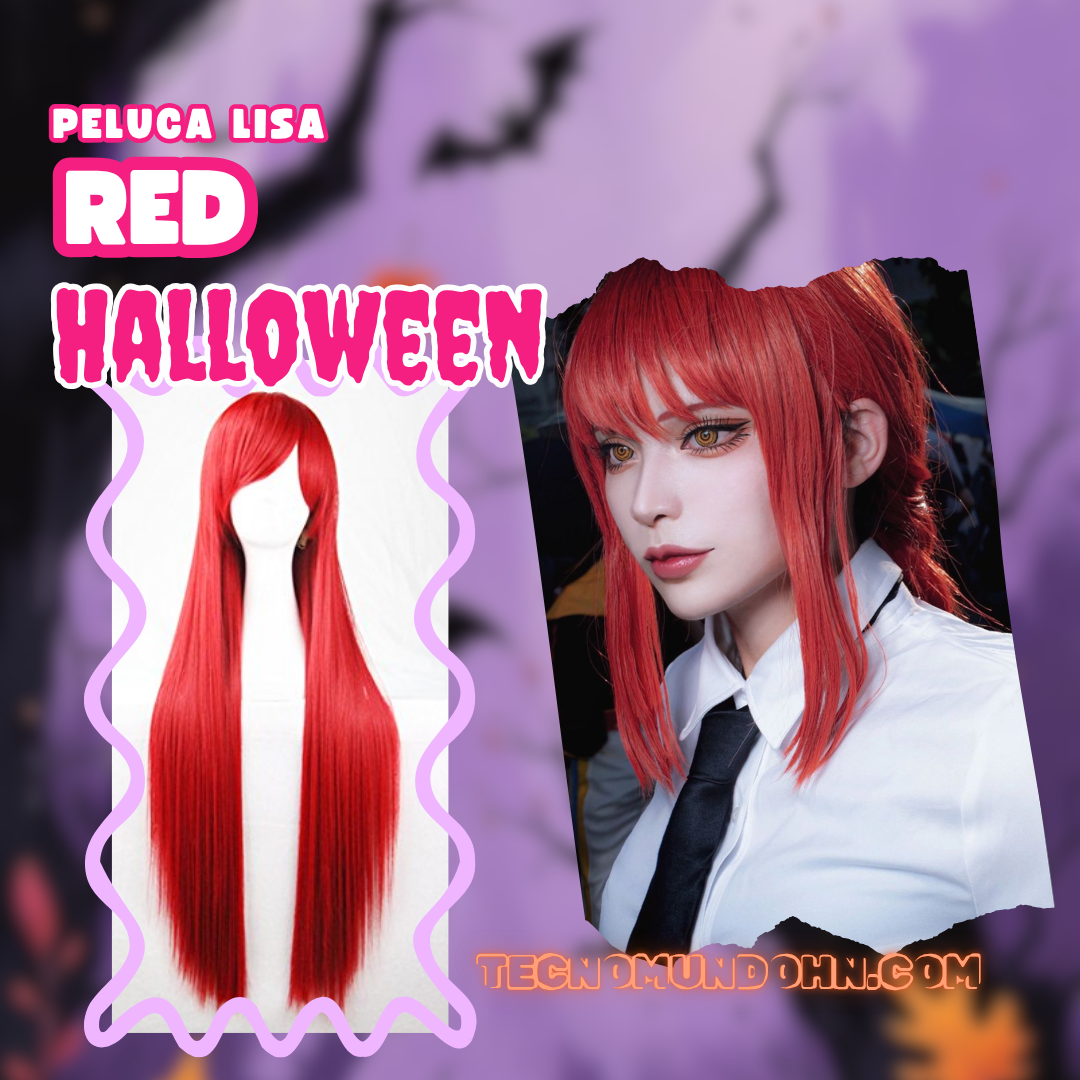 Peluca Lisa Rojo