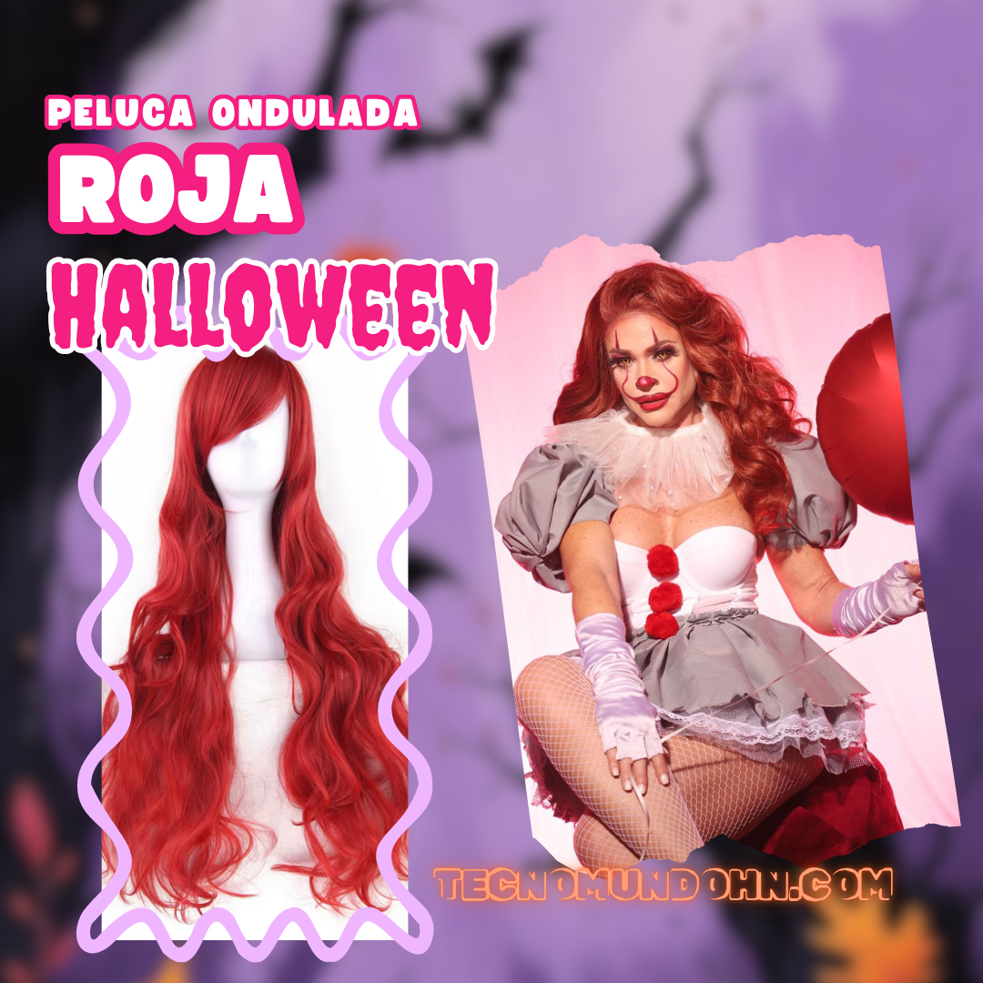 Peluca Rojo Ondulada