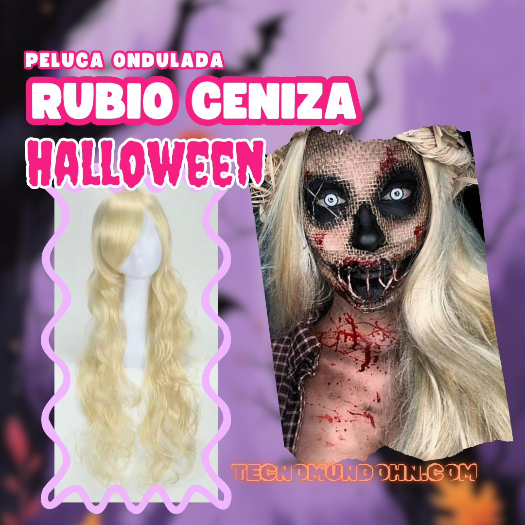 Pelucas Rubio Ceniza Ondulada