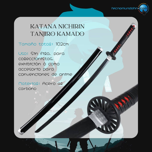 Katana Nichirin Tenjiro Kamado - Acero Al Carbono 102Cm | Demon Slayer