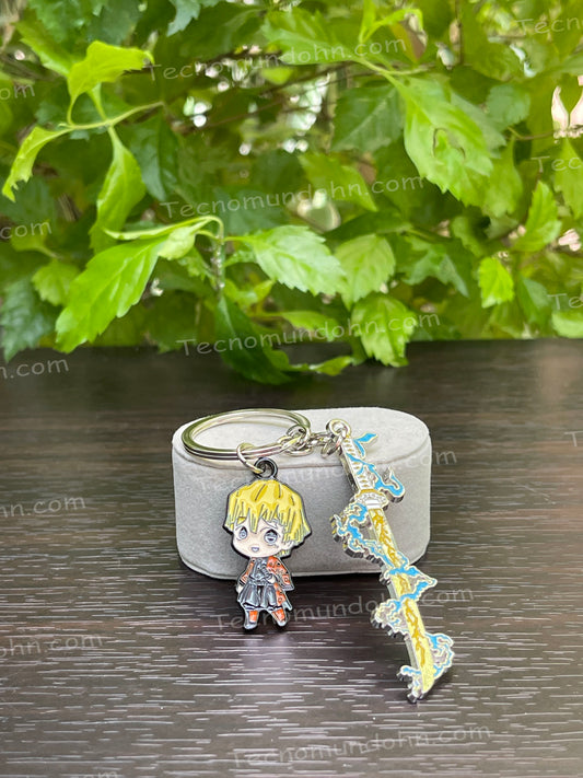 Llavero  Zenitsu Agatsuma Y Espada | Demon Slayer