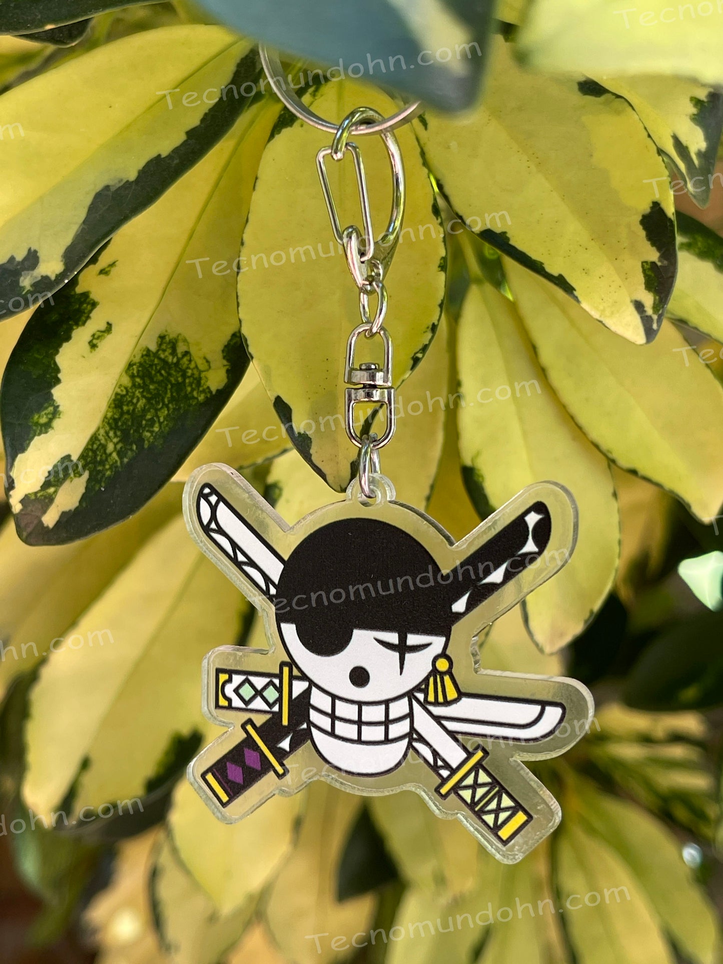 Llavero Acrílico Bandera Pirata Zoro | One Piece