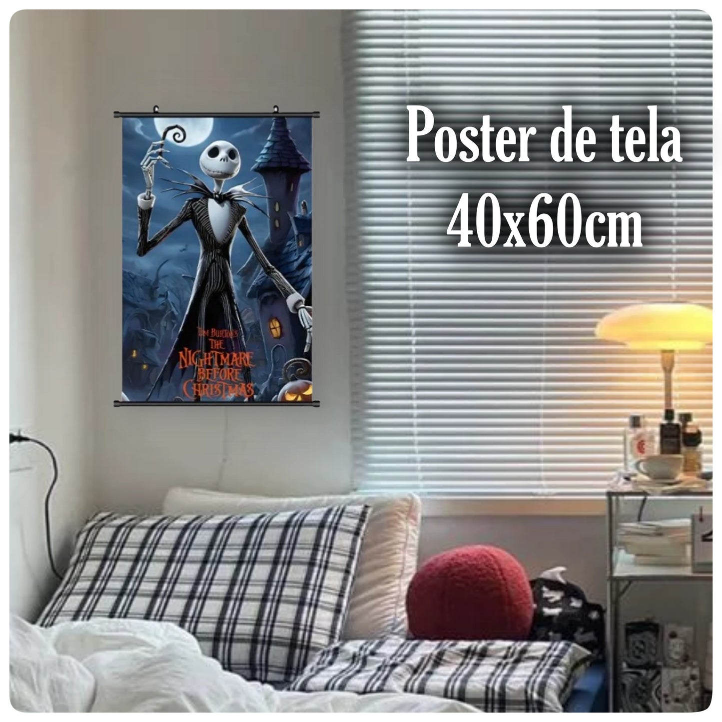 Poster De Tela Jack Skellington | El Extraño Mundo De Jack