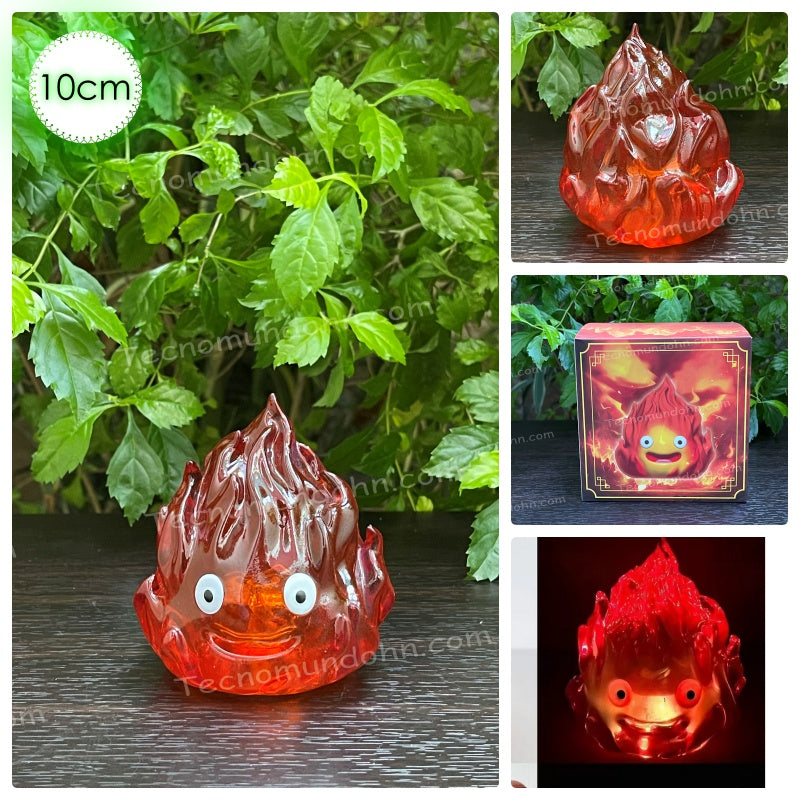 Figura Y Lámpara Led Calcifer - Castillo Ambulante | Studio Ghibli.