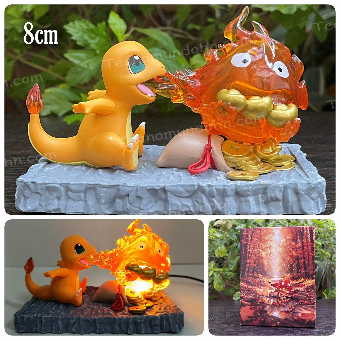 Figura Crossover Charmander Y Calcifer 8Cm |  (Pokémon)  (Studio Ghibli)