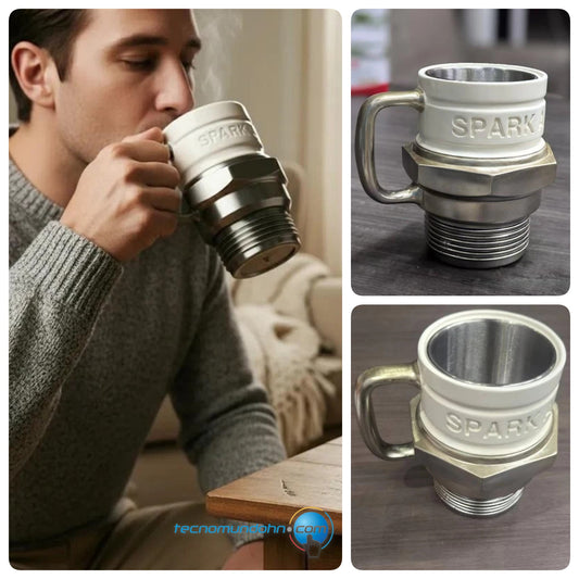 Taza De Café Novedosa Con Diseño De Bujía De Motor