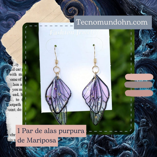 1 Par De Alas Purpura De Mariposa