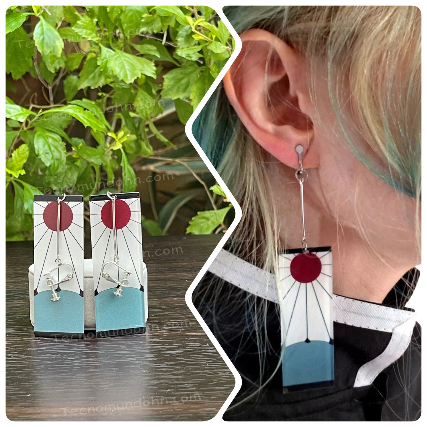Aretes Hanafuda De Tanjiro Kamado (Presión)| Demon Slayer