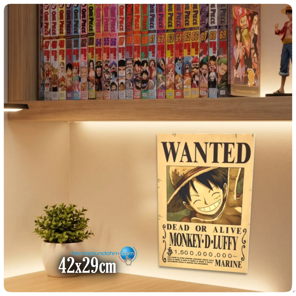 Poster Cartoncillo  Retro De  Luffy (A) | One Piece