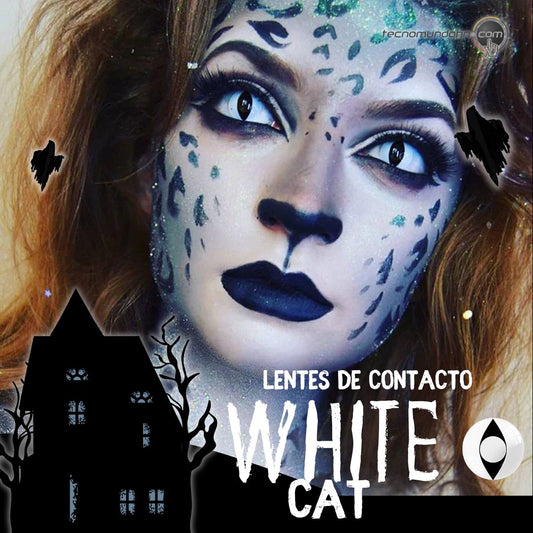 Lente De Contacto D21-Wh White Cat Eye
