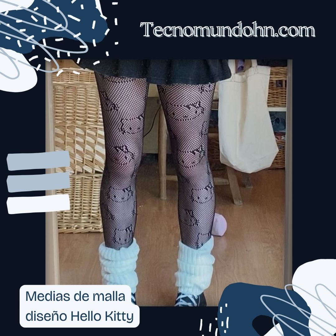 Medias De Malla Diseño Hello Kitty