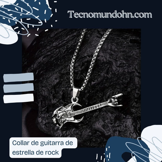 Collar De Guitarra De Estrella De Rock