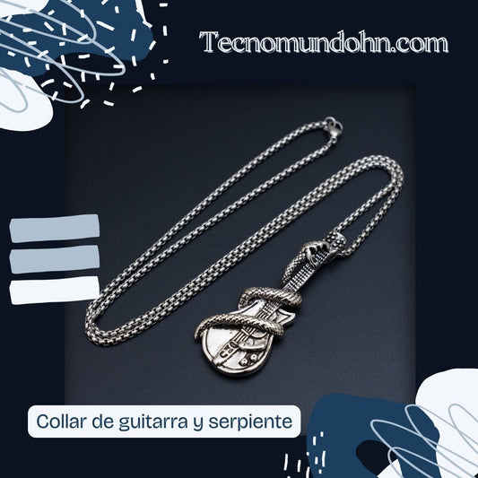 Collar De Guitarra Y Serpiente