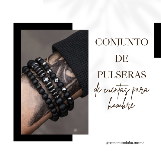 Conjunto De Pulseras De Cuentas Para Hombre