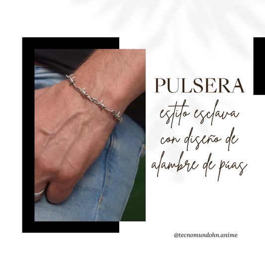 Pulsera Estilo Esclava Con Diseño Alambre De Puas