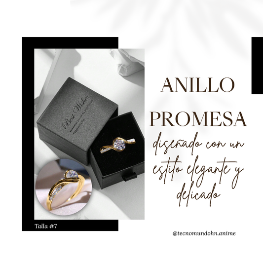 Anillo Promesa Estilo Elegante Y Delicado