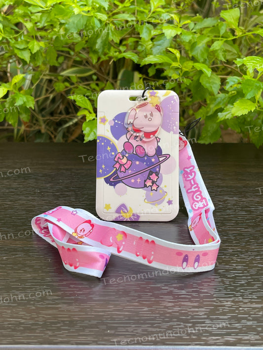 Kirby Lanyard + Portacarnet 9 Purple
