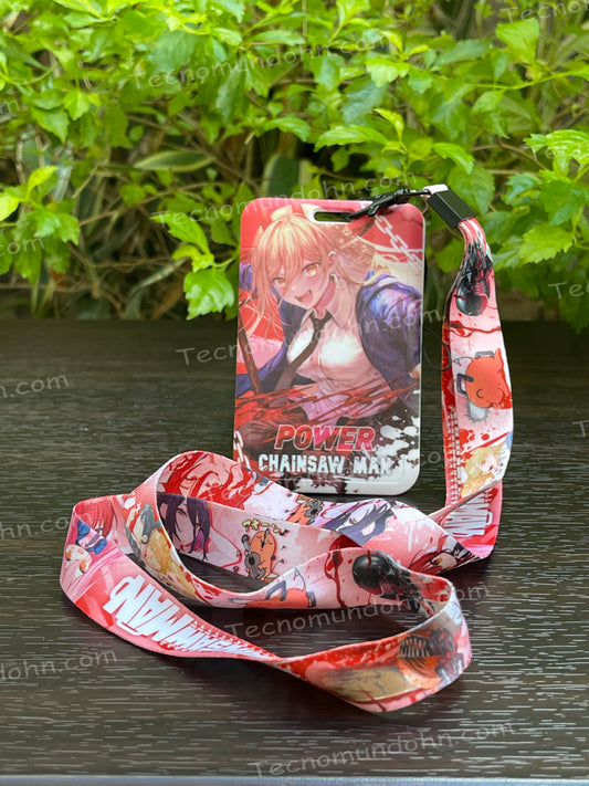 Chainsaw Man Lanyard + Portacarnet 15 Power