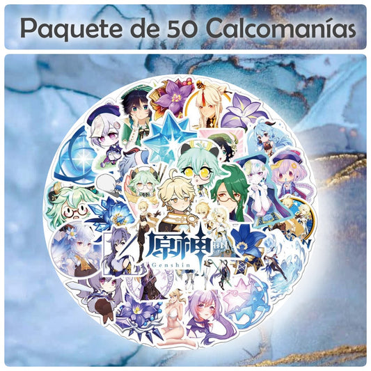 Calcomanías 50Pcs/Genshin Impact