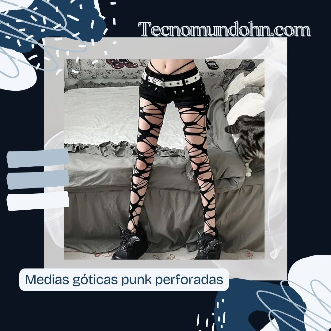 Medias Góticas Punk Perforadas
