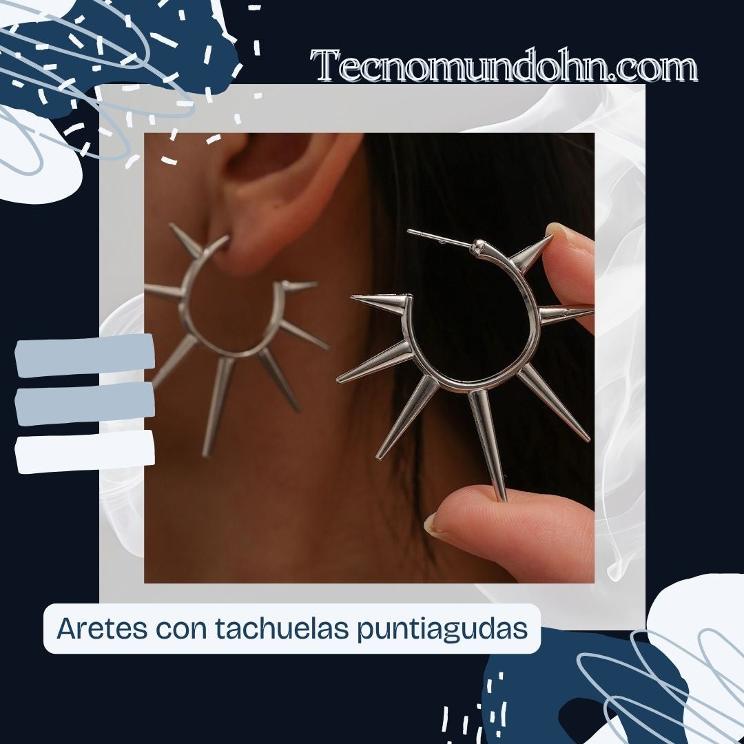 Aretes Con Tachuelas Puntiagudas