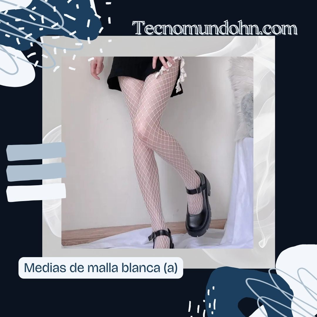 Medias De Malla Blanca (A)