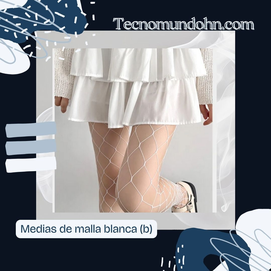 Medias De Malla Blanca (B)