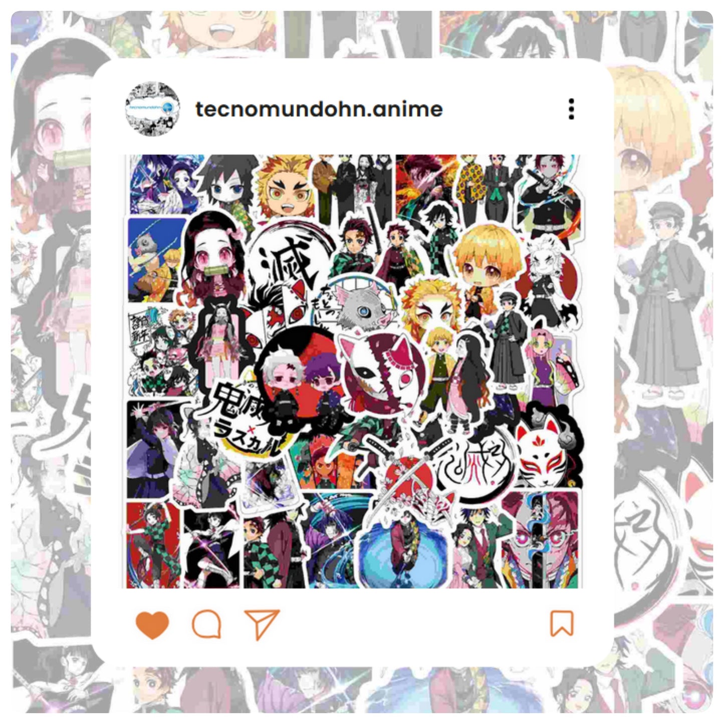 Paquete Calcomanías Demon Slayer