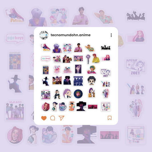 Paquete Calcomanías K-Pop: Demon Hunters