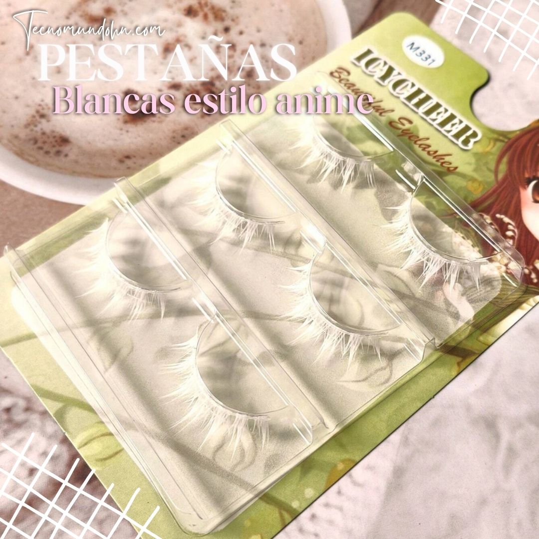 Pestañas Blancas Estilo Anime