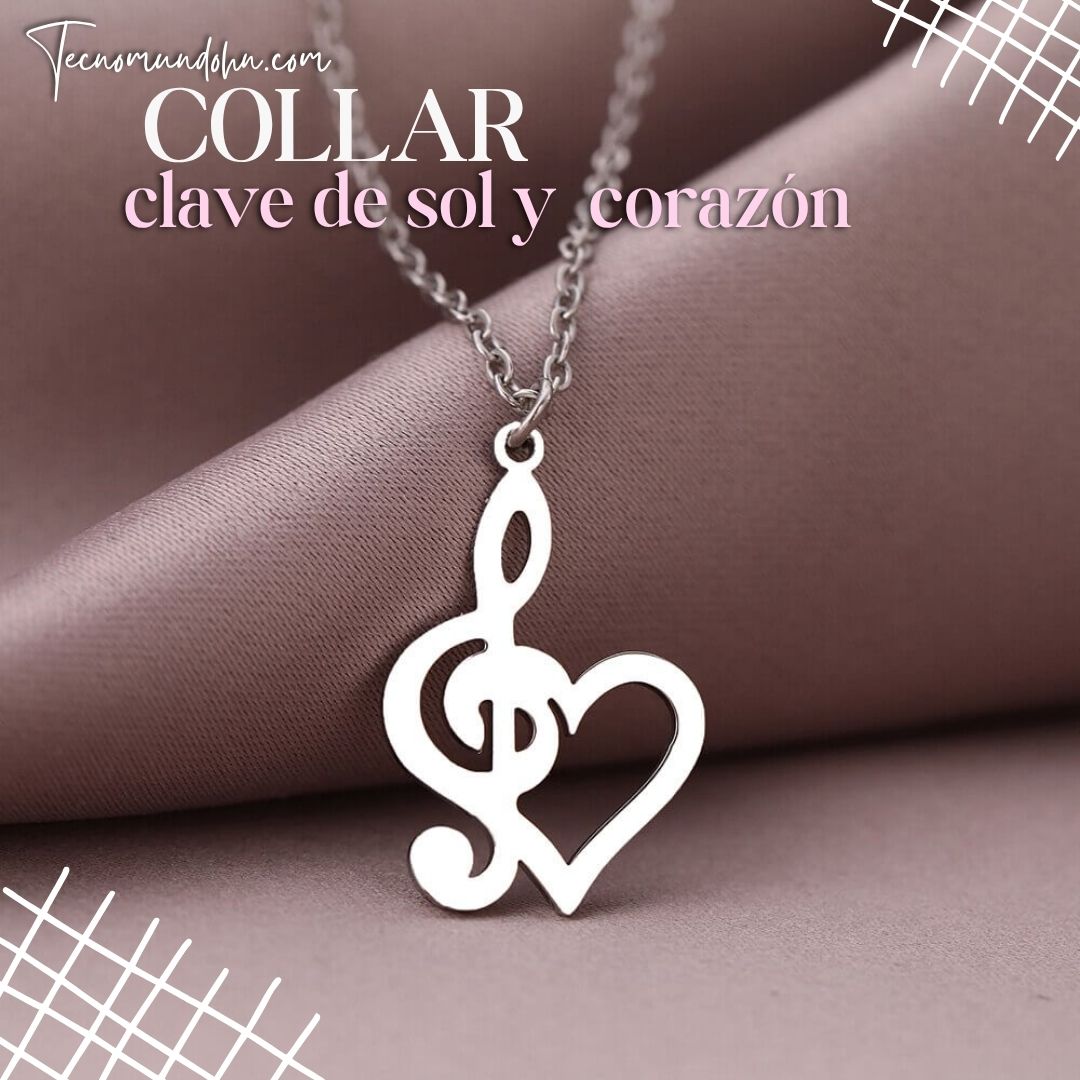Collar Clave De Sol Y Corazón