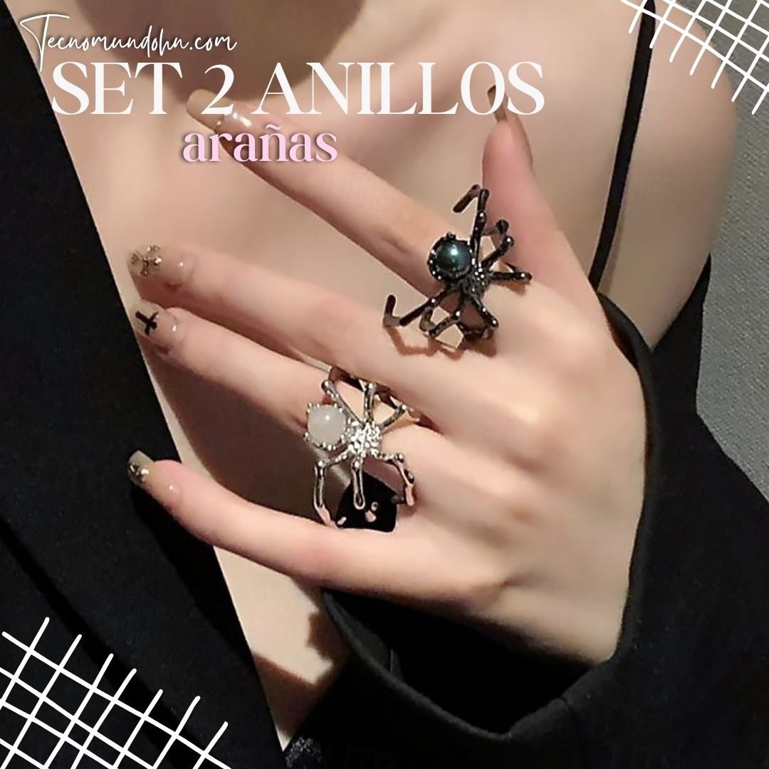 Set 2 Anillos Arañas