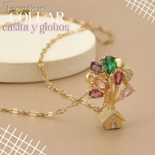 Collar Casita Y Globos