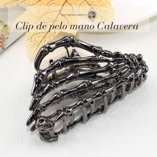 Clip De Pelo Mano Calavera