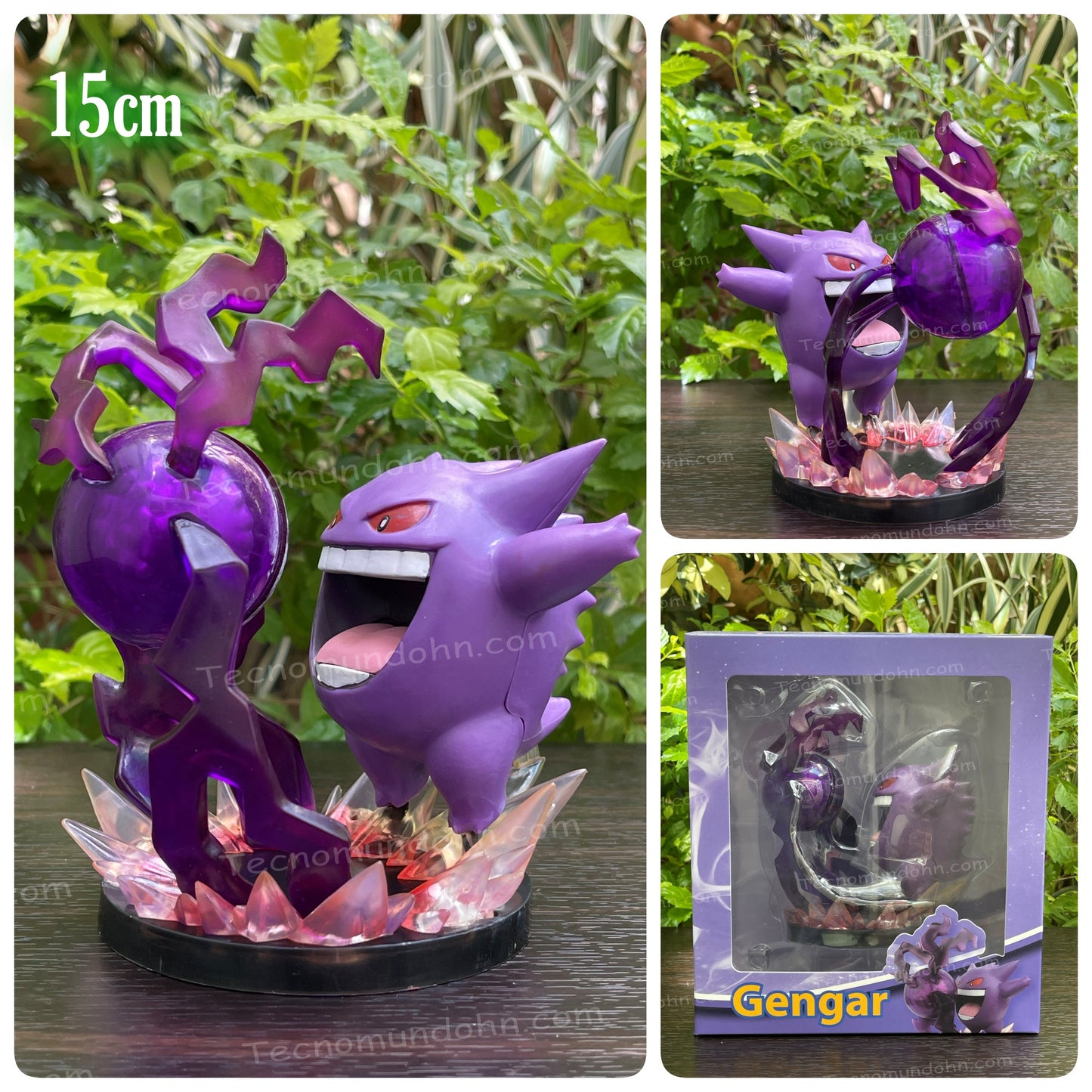 Figura Gengar Lanzando Una "Bola Sombra" 15Cm | Pokémon